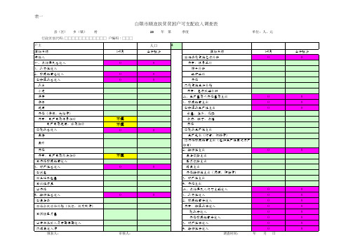 精准扶贫贫困户可支配收入调查表(最新版的最新版)