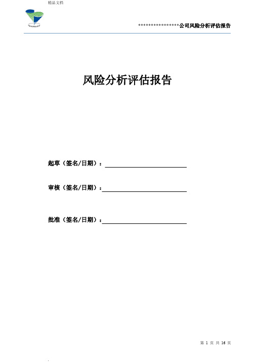 医药公司风险分析报告 (1)