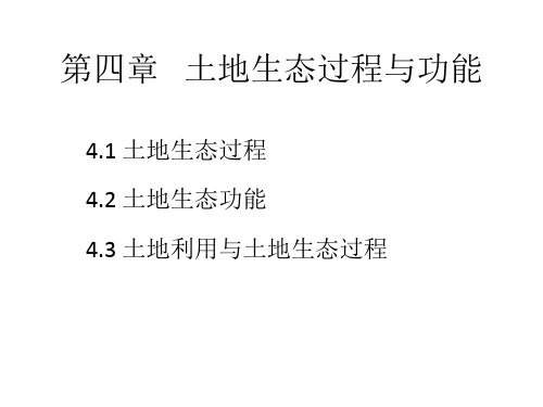 4 土地生态过程与功能