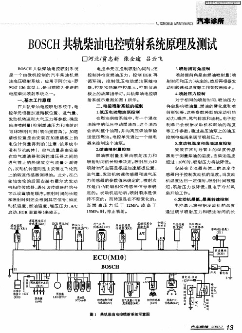 BOSCH共轨柴油电控喷射系统原理及测试