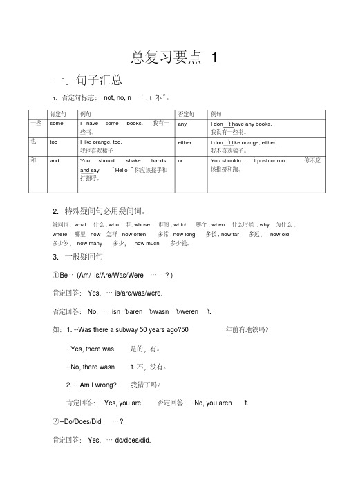 2017-2018学年牛津上海版(深圳)英语六年级下学期全册知识点总结