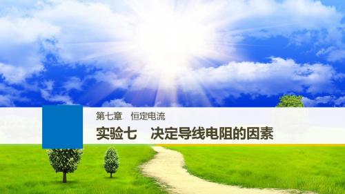 2019年高考物理大一轮复习课件:第七章恒定电流实验七