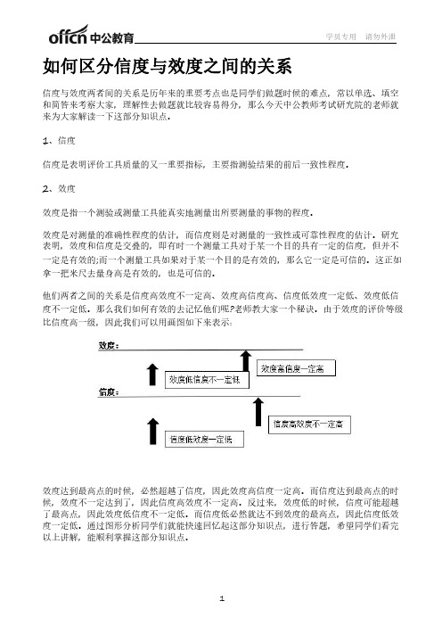 如何区分信度与效度之间的关系