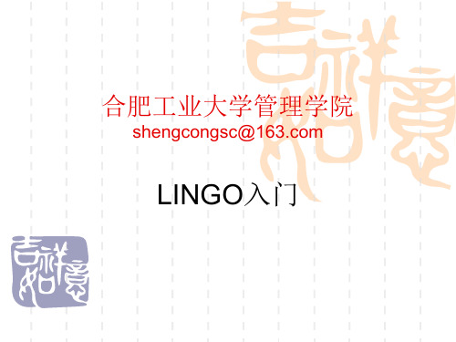 LINGO操作