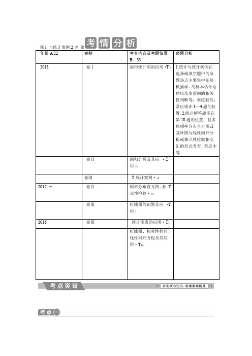 高考数学二轮复习学案统计与统计案例 含解析