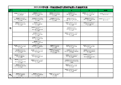 上海交大2019秋博士生课表