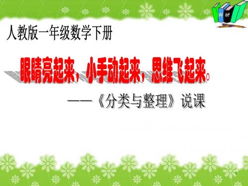 一年级数学下册分类与整理说课稿ppt课件