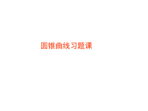 圆锥曲线习题课市公开课获奖课件省名师示范课获奖课件