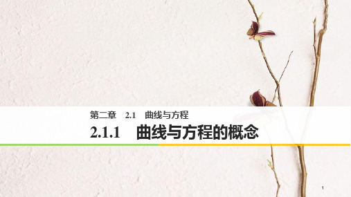 版高中数学 第二章 圆锥曲线与方程 2.1.1 曲线与方程的概念课件 新人教B版选修2-1.pptx