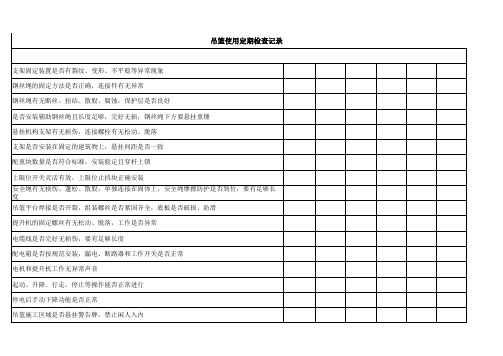 4、吊篮使用日常检查内容