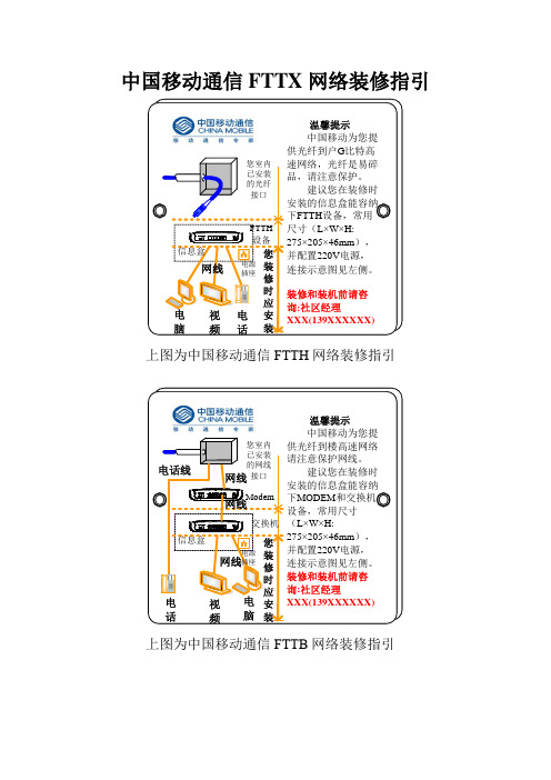 中国移动FTTX网络装修指引