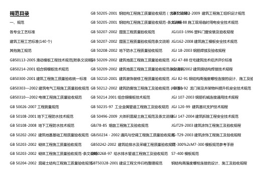 规范、图集总目录