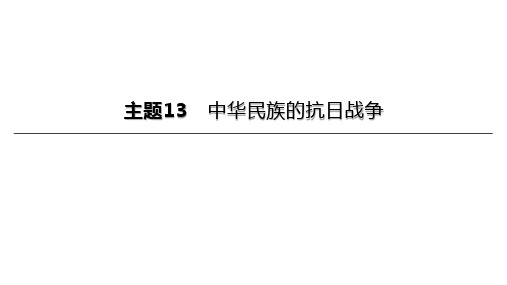 初中历史中考复习 2023年历史中考总复习一轮复习课件：主题13 中华民族的抗日战争(39张PPT)