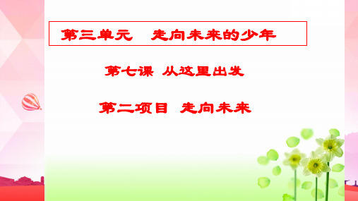 人教版道德与法治九年级下册走向未来PPT课件