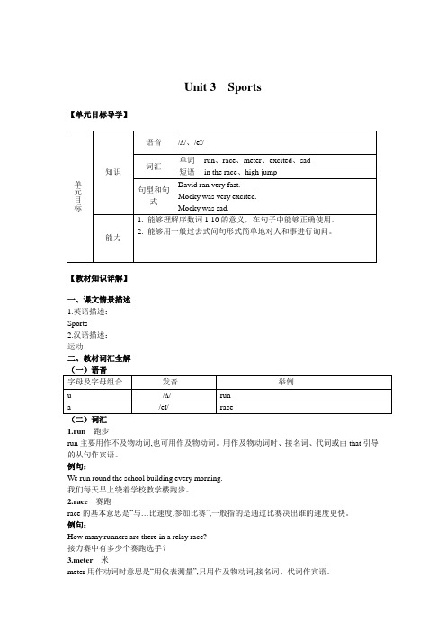 小学英语精讲精析 Sports