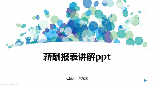 薪酬报表讲解ppt