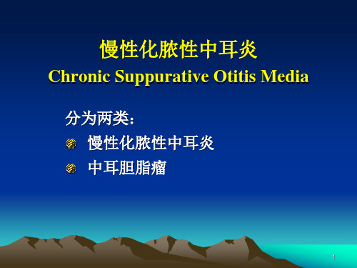临床医学讲解习题考题慢性化脓性中耳炎