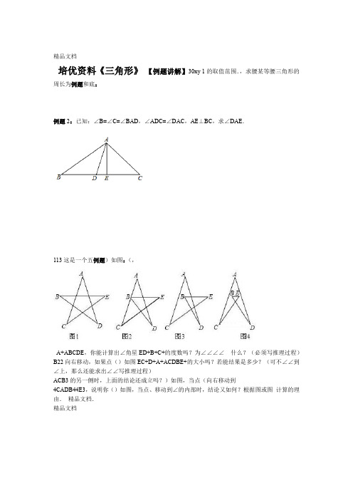 新人教版八年级上三角形培优