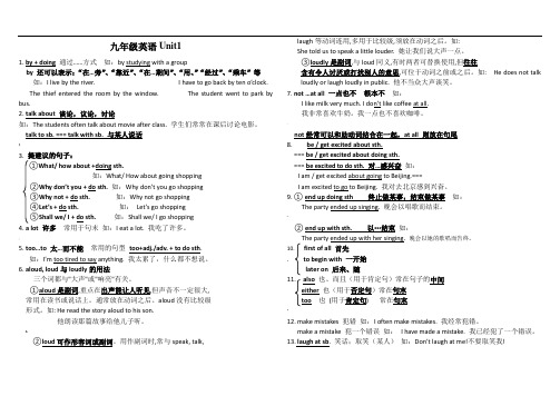 新目标九年级英语总复习资料