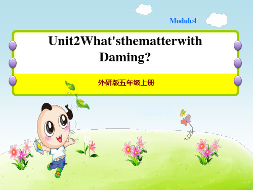 外研版五上英语M4 Unit 2 What's the matter with Daming作业课件