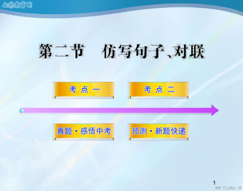 中考语文二轮复习课件-仿写句子、对联(1)_PPT课件