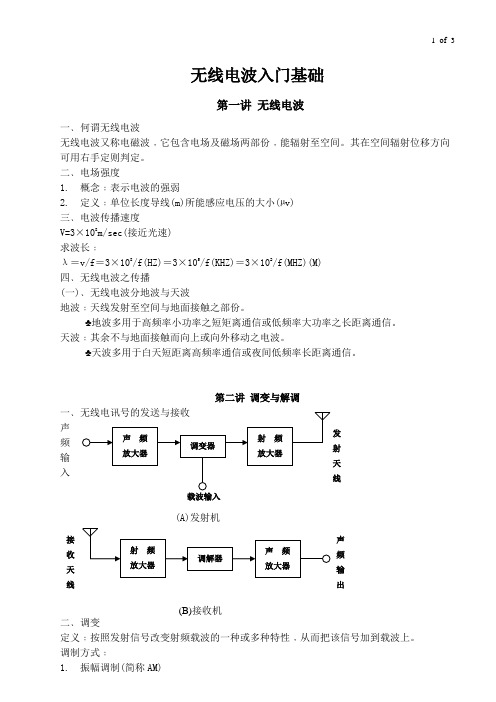 无线电波入门基础