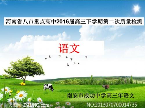 河南省八市重点高中2016届高三下学期第二次质量检测