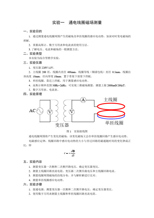 通电线圈磁场测量