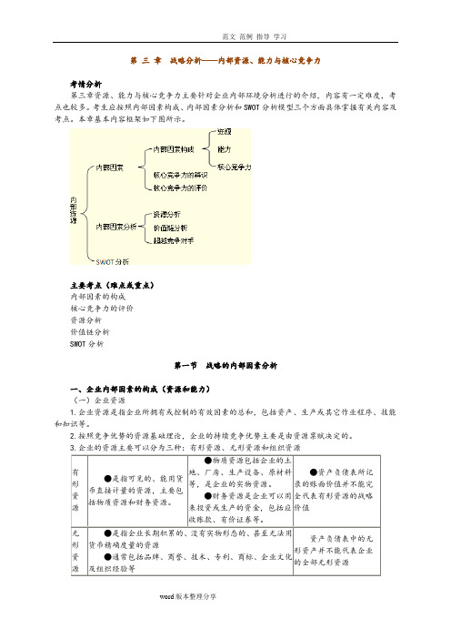 3战略分析(内部资源、能力和核心竞争力)