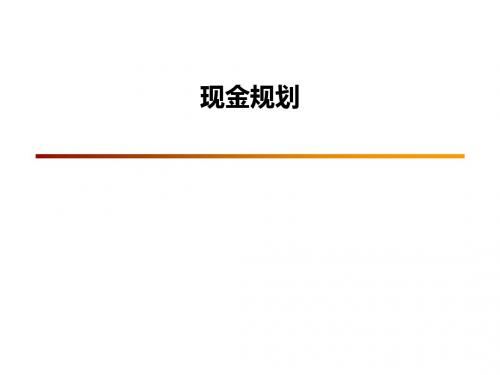 现金规划培训课件(PPT 66页)