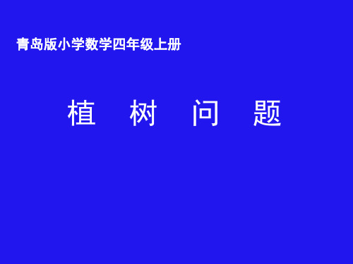 四年级上册数学课件-智慧广场--植树问题｜青岛版  (共13张PPT)优秀课件PPT