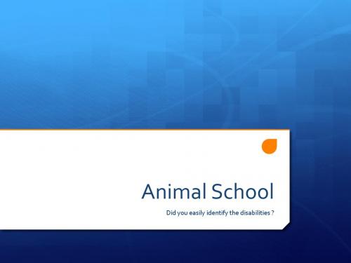 Animal School pptx