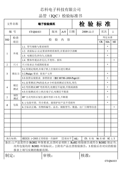 端子检验标准-025