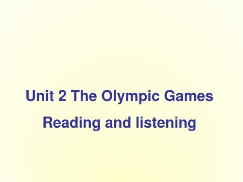 云南省德宏州梁河县第一中学高中英语 Unit2 Reading and listening教学课件 新人教版必修2