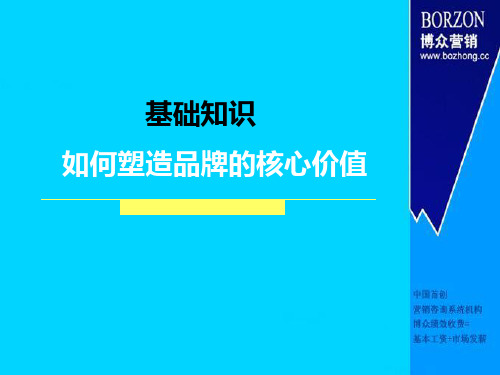 基础知识如何塑造品牌的核心价值