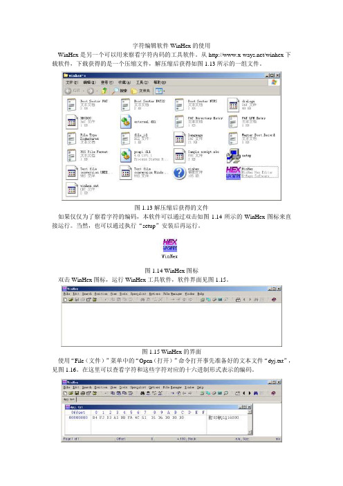 字符编辑软件WinHex的使用