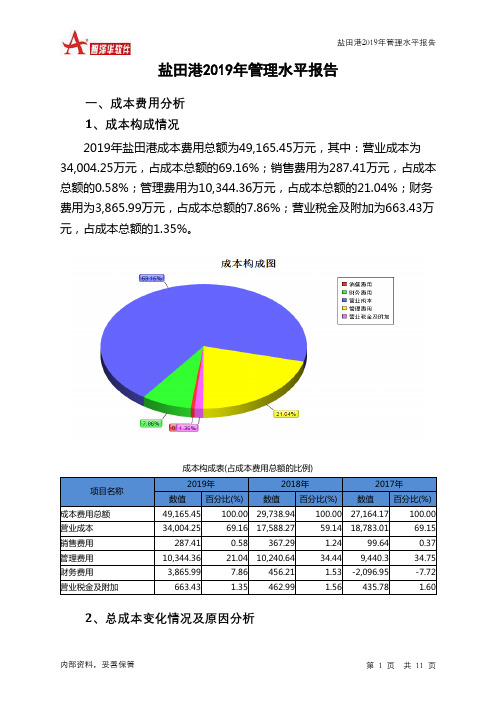 盐田港2019年管理水平报告
