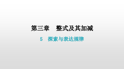 3.5探索与表达规律-北师大版七年级数学上册课件(共18张PPT)