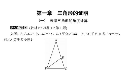 (一) 等腰三角形的角度计算