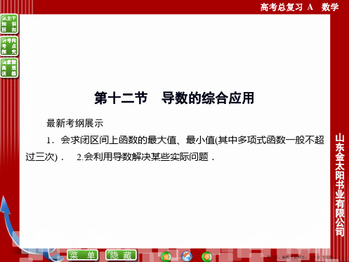 2016届高三数学人教A版文科一轮复习课件 第二章 函数、导数及其应用 2-12