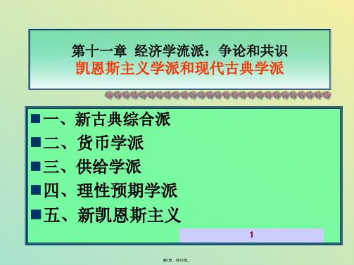 第十一章 宏观经济学在目前的争论和共识(与“理论”相关文档)共12张PPT