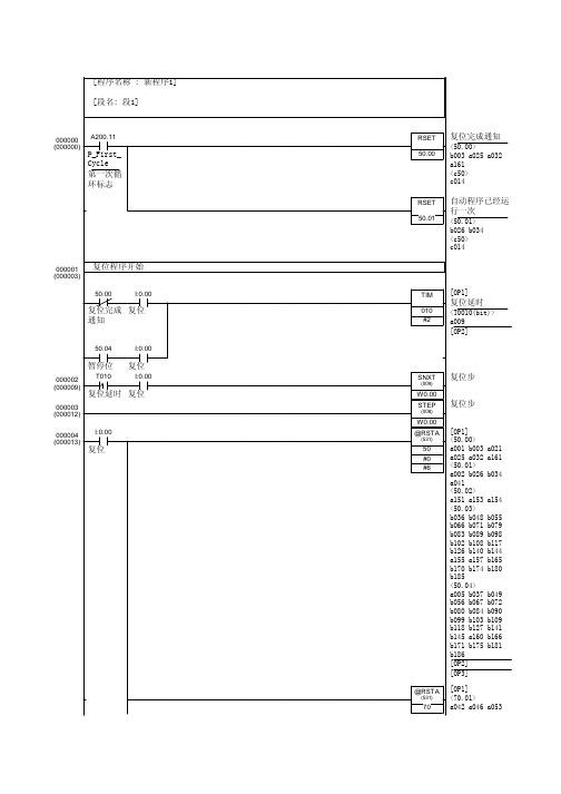 欧姆龙cp1e顺序步进控制完整注释
