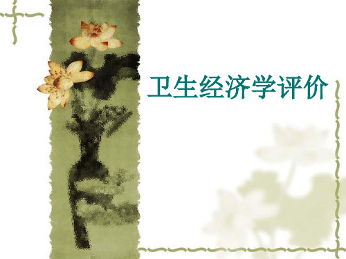 卫生经济学评价