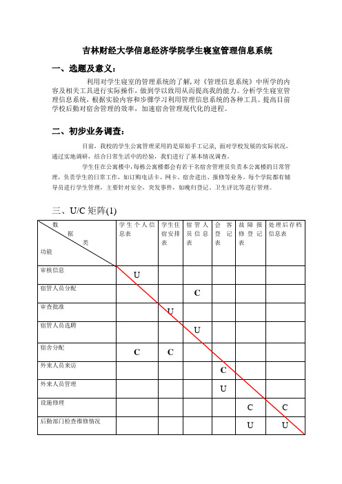 学生寝室管理信息系统