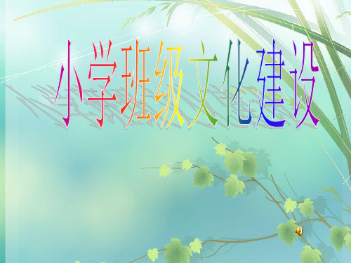 班级文化展示PPT