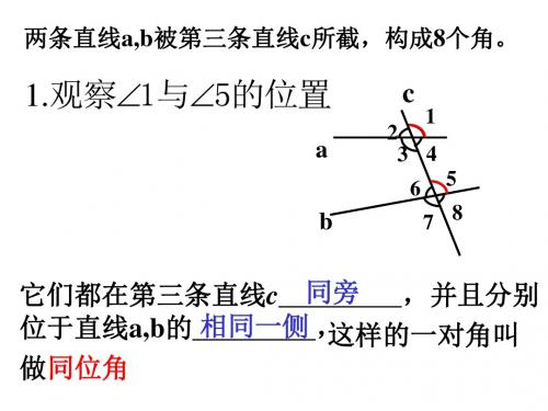 1.1同位角、内错角、同旁内角.