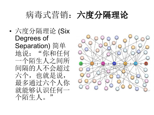 病毒式营销：六度分隔理论