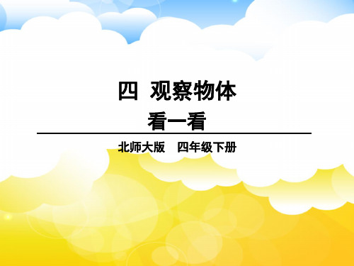 北师大版四年级数学下册第四单元观察物体——看一看、我说你搭、搭一搭