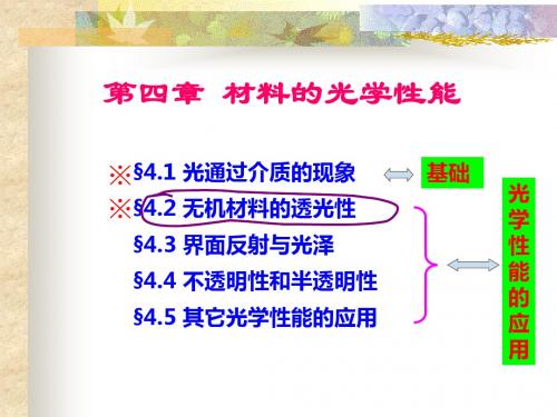 第四章材料的光学性能材料物理-PPT精品文档