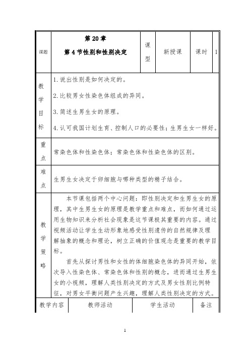 性别和性别决定 【完整版】